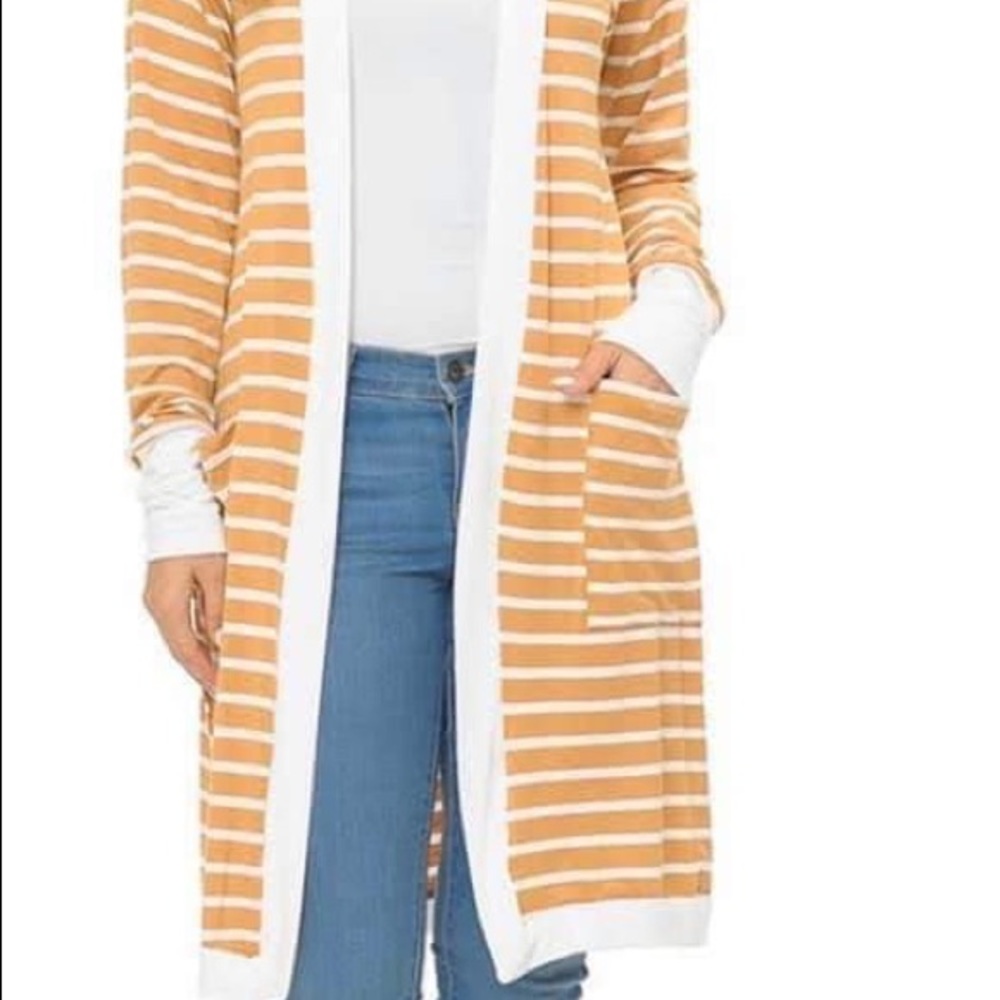 Mustard Stripe Cardigan